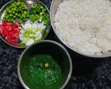 A picture of step 6 of Creamy Paneer with Spinach Rice.