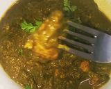 A picture of step 4 of Pressure cooker palak chicken curry.