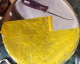 A picture of step 4 of Khandvi.