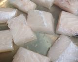 Foto del paso 5 de la receta Merluza al vapor con crema de calçots. Receta 5*