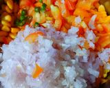A picture of step 2 of Corn Chaat.