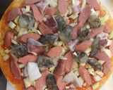 Hình bước làm 2 của món Pizza hải sản