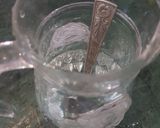 A picture of step 1 of Rooh afza lemonade.