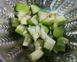 A picture of step 2 of Neem Leaves with Eggplant Stir- Fry.