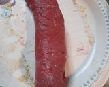A picture of step 1 of Steak Fingers.