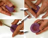 A picture of step 6 of Nerikiri Wagashi "鉄仙 （Clematis）".