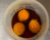 A picture of step 4 of Soy sauce Egg Yolk.