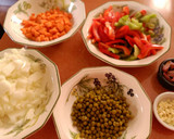 Foto del paso 1 de la receta: Arroz al horno con conejo y verduras