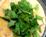 A picture of step 6 of My Smoked Bacon, Leek & Spinach Quiche 😆.