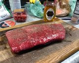 A picture of step 1 of Honey Pecan Coconut Crusted London Broil.