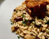 A picture of step 3 of Mushrooms risotto.