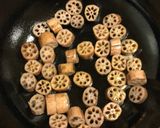 A picture of step 2 of Lotus Stem Mor Kuzhambu.