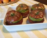 Une image de l'étape 13 de Tomates noires farcies à l élan,oignon et carotte,couronne de poireaux.