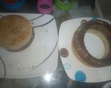 A picture of step 10 of Vanilla chocolate checker board cake.