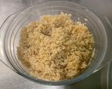 A picture of step 4 of Brown Rice with Vegetable Broth and Parsley.