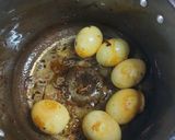 A picture of step 1 of Chicken egg biryani.
