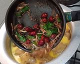 A picture of step 10 of 3 color Pakora Karhi.