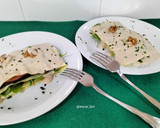 Foto del paso 6 de la receta: Lasaña fría de rúcula, salmón, mozzarella y salsa de queso con nueces