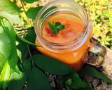 A picture of step 2 of Papaya carrot juice.