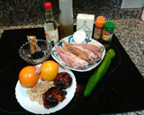 Foto del paso 2 de la receta: Salmonetes con Ajonaranja, Tomate Asado y Aceitunas Negras
