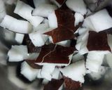 A picture of step 1 of Fibre Rich Coconut Fritters or Narkoler Bora.