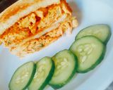 A picture of step 7 of Leftover Chicken cutlet omelette sandwich.