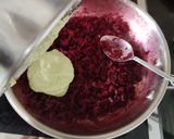A picture of step 4 of Beetroot pachadi.