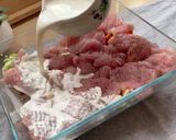 Rakott hús tejszínes zöldséggel🥦🥕🫑 recept fázis 3 fotója