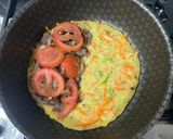 Foto del paso 2 de la receta: Omelette de verduras y carne