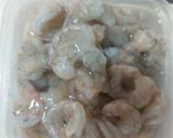 A picture of step 1 of Prawns fenugreek leaves masala.