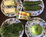A picture of step 1 of California Farm Tuna Apple Cucumber Salad.