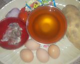 A picture of step 1 of Fried chips (sweet potato) with scramble egg #Ramadhancontest.