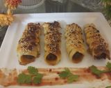 A picture of step 7 of Seekh kabab fish bread.