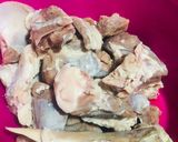 A picture of step 1 of Mutton Biryani.