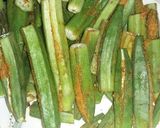 A picture of step 1 of Laddy finger (bhindi).