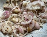 A picture of step 1 of Zunka Maharashtrian recipe,lunch or dinner,eat with chapati.