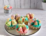 Foto langkah ke 11 dari resep Bolu Kukus Mekar Pelangi.
