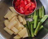 A picture of step 1 of Drumstick Potato Curry 😋.