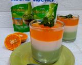 Foto langkah ke 9 dari resep Puding Lapis Jeruk MBG Matcha.