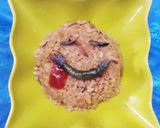 A picture of step 2 of Smiley poha.