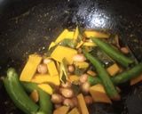 A picture of step 1 of Pumpkin peel chutney.