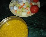 A picture of step 1 of Masoor dal Sambar.