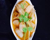 Hình bước làm 5 của món Cá viên phô mai cà ri đậu hủ