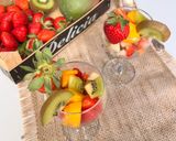Une image de l'étape 2 de Salade de fruits jus d’orange et lait de coco.
