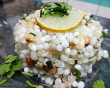 A picture of step 7 of Sabudana khichadi.