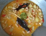 Foto langkah ke 4 dari resep Sayur Kentang Tempe Kuah Santan.