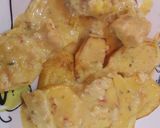 Foto del paso 3 de la receta: Papas con salsa de crema y pollo riquísima 😊