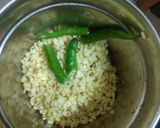 A picture of step 1 of Moong ki pakodi (mungodi).
