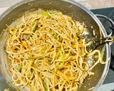 A picture of step 5 of Beef Thai Style noodles/spaghetti.