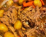 A picture of step 3 of Pot roast in a Dutch oven.